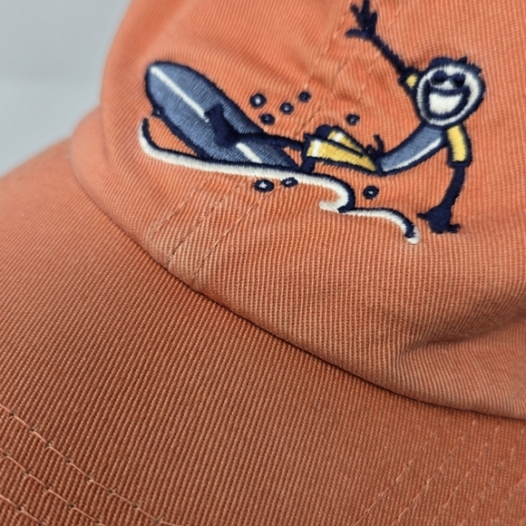LIFE IS GOOD ORANGE COTTON BASEBALL HAT CAP SURFER JAKE EMBROIDERY UNISEX M/L OS - Picture 4 of 12